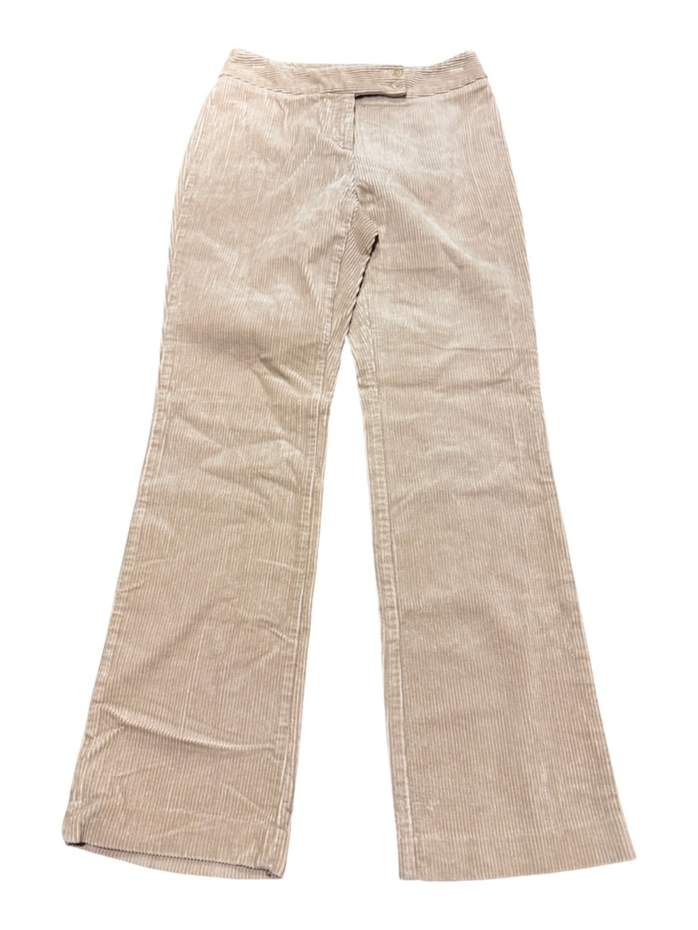 Ann Taylor Wide Leg Cream Beige Corduroy Pants Women’s Size 4